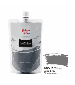 Acrylic paint Rosa Studio Deep Gray 200 ml 445