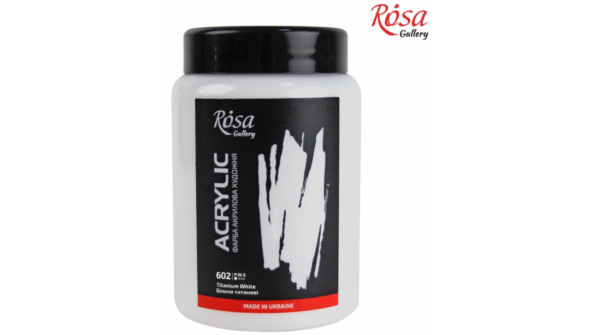 Acrylic paint Rosa Gallery Titanium White 400 ml 602