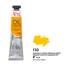 Oil Paint, Cadmium Yellow Medium (110), 45ml, ROSA Gallery