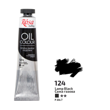 Oil Paint, Lamp Black (124), 45ml, ROSA Gallery