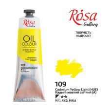 Oil Paint, Cadmium Yellow Light (109), 100ml, ROSA Gallery