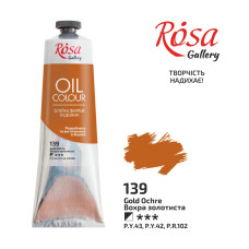 Oil Paint, Gold Ochre (139), 100ml, ROSA Gallery