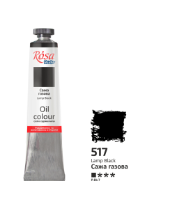 Farba Olejna, Lamp Black (517), 45ml, ROSA Studio