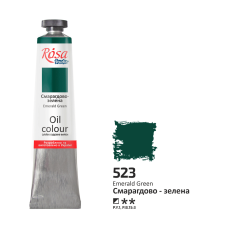 Oil Paint, Emerald Green (523), 45ml, ROSA Studio