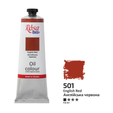 Oil Paint, English Red (501), 100ml, ROSA Studio