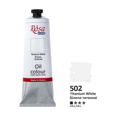 Oil Paint, Titanium White (502), 100ml, ROSA Studio