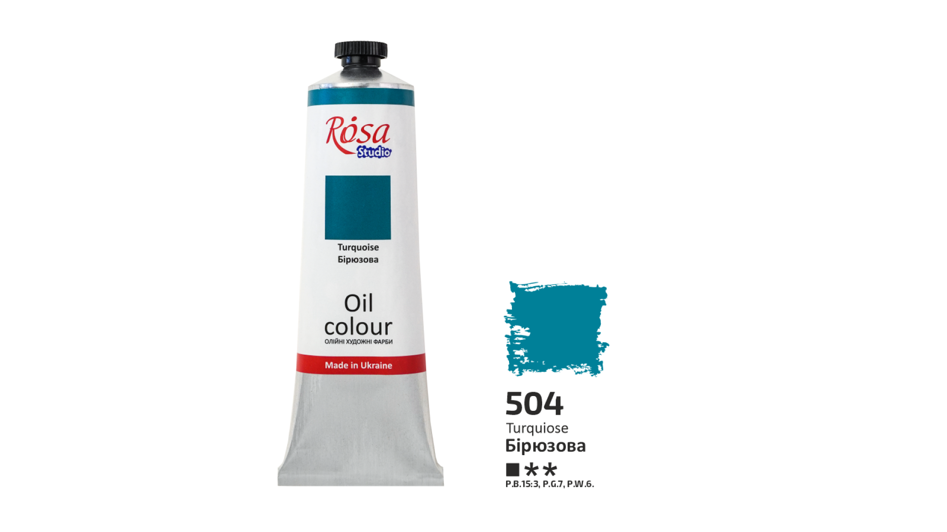 Farba Olejna, Turquoise (504), 100ml, ROSA Studio