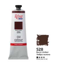 Oil Paint, Burnt Umber (528), 100ml, ROSA Studio