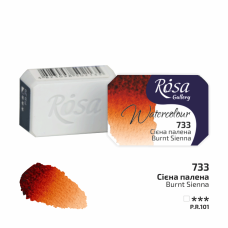 ROSA Gallery Farba Akwarelowa, Burnt Sienna (733), Kostka, 2,5 ml