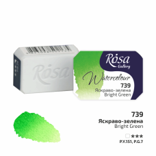 ROSA Gallery Watercolour Paint, Bright Green (739), Pan, 2.5ml