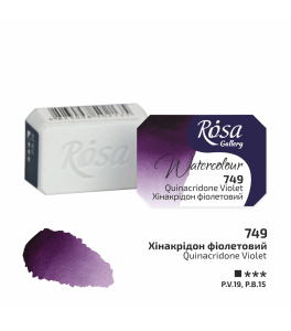 ROSA Gallery Farba Akwarelowa, Quinacridone Violet (749), Kostka, 2,5 ml