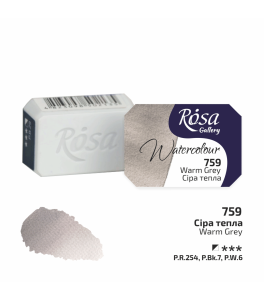 ROSA Gallery Farba Akwarelowa, Warm Grey (759), Kostka, 2,5 ml