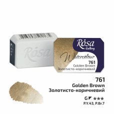 ROSA Gallery Farba Akwarelowa, Golden Brown (761), Kostka, 2,5 ml