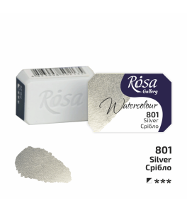 ROSA Gallery Farba Akwarelowa, Silver (801), Kostka, 2,5 ml