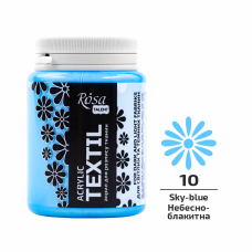 Farba Akrylowa do Tkanin, Błękitna (10), 80ml, ROSA Talent