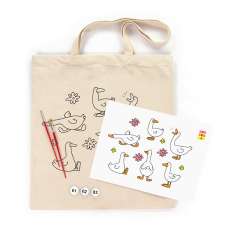 ROSA Talent Coloring Ecobag Geese 38×42 cm – Cotton 220 gsm
