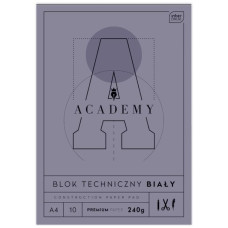 Blok techniczny Interdruk Academy A4 10 kartek 240 g – gruby papier do rysowania i prac plastycznych