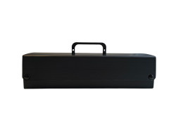 Leniar Plastic Art Storage Box 38×12×9 cm – Durable Black Organizer Case