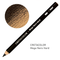 Cretacolor Mega Nero Hard – czarny ołówek artystyczny twardy, precyzyjny, wodoodporny