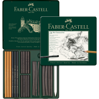 Faber–Castell Zestaw Pitt Węgiel 24 szt. w Metalowym Opakowaniu