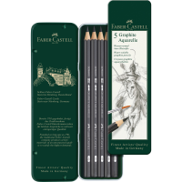Faber–Castell Graphite Aquarelle Pencils – Set of 5 in Metal Tin