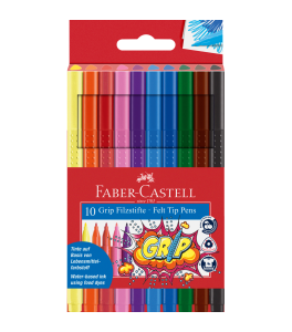 Faber–Castell Flamastry Grip 10 kol. w Etui
