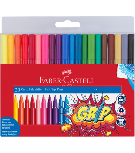 Faber–Castell Flamastry Grip 20 kol. w Etui