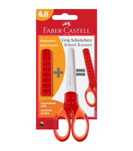 Faber–Castell Nozyczki Szkolne Grip Czerwone 