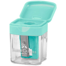 Faber–Castell Temperówka pojedyncza z pojemnikiem – mix kolorów