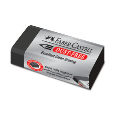 Faber-Castell Dust Free Black Eraser for Graphite Pencils and Coloured Pencils