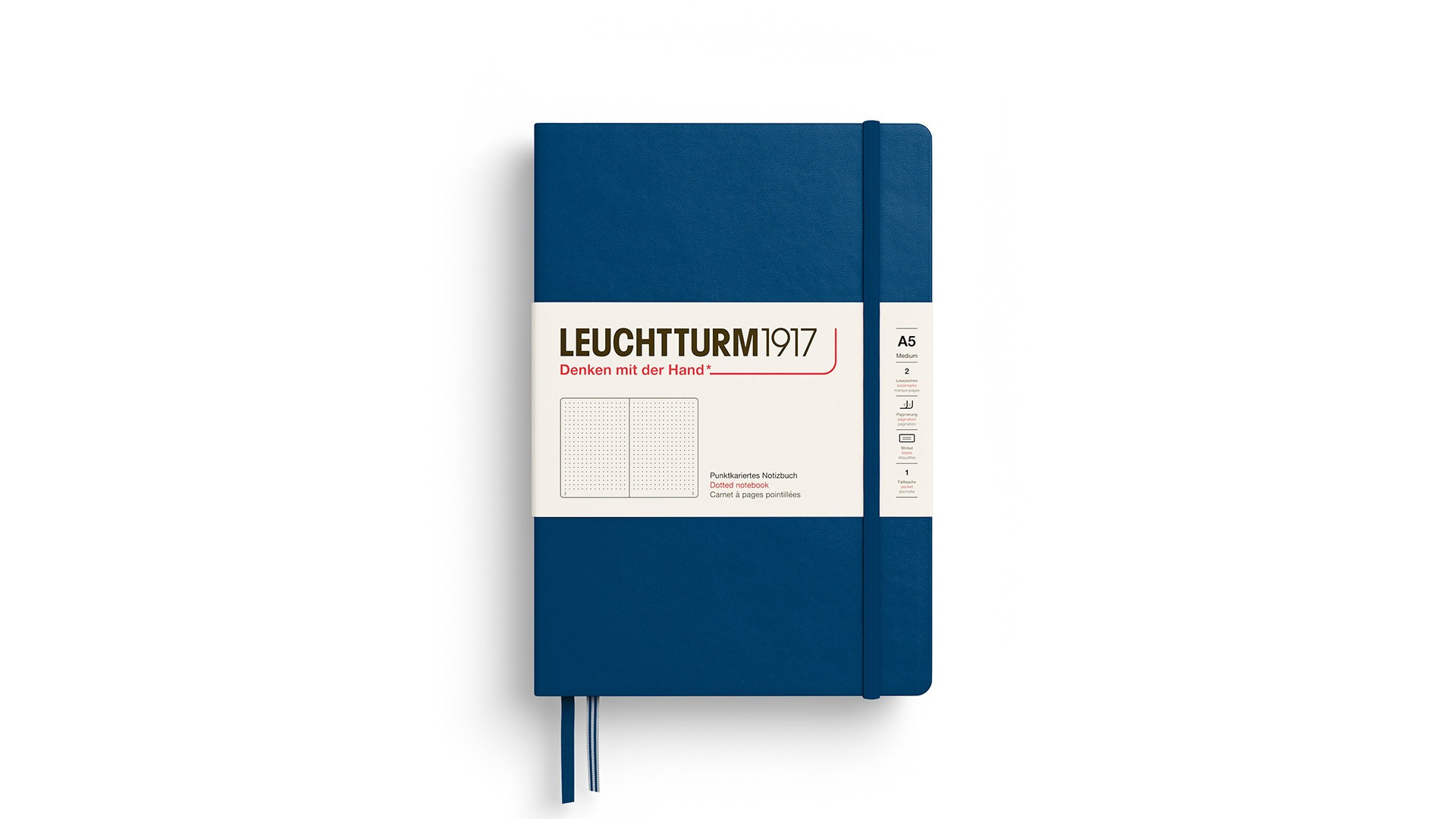 Leuchtturm1917 Notebook Medium A5 80 g, Indigo, dotted Leuchtturm1917 Notebook Medium A5 80 g, Indigo, dotted