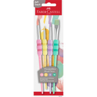 Faber–Castell Soft Grip School Brushes 4 Pcs Pastel