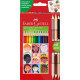 Faber–Castell Kredki Children of the World – 12 kolorów + 3 dwustronne kredki do odcieni skóry
