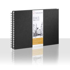 Hahnemuehle Sketchbook D&S A5 140g 80 sheets, black landscape format spiral bound