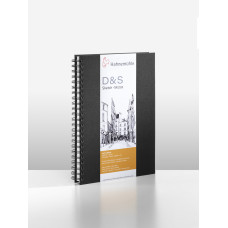 Hahnemuehle Sketchbook D&S A4 140g 80 sheets, black portrait format spiral bound