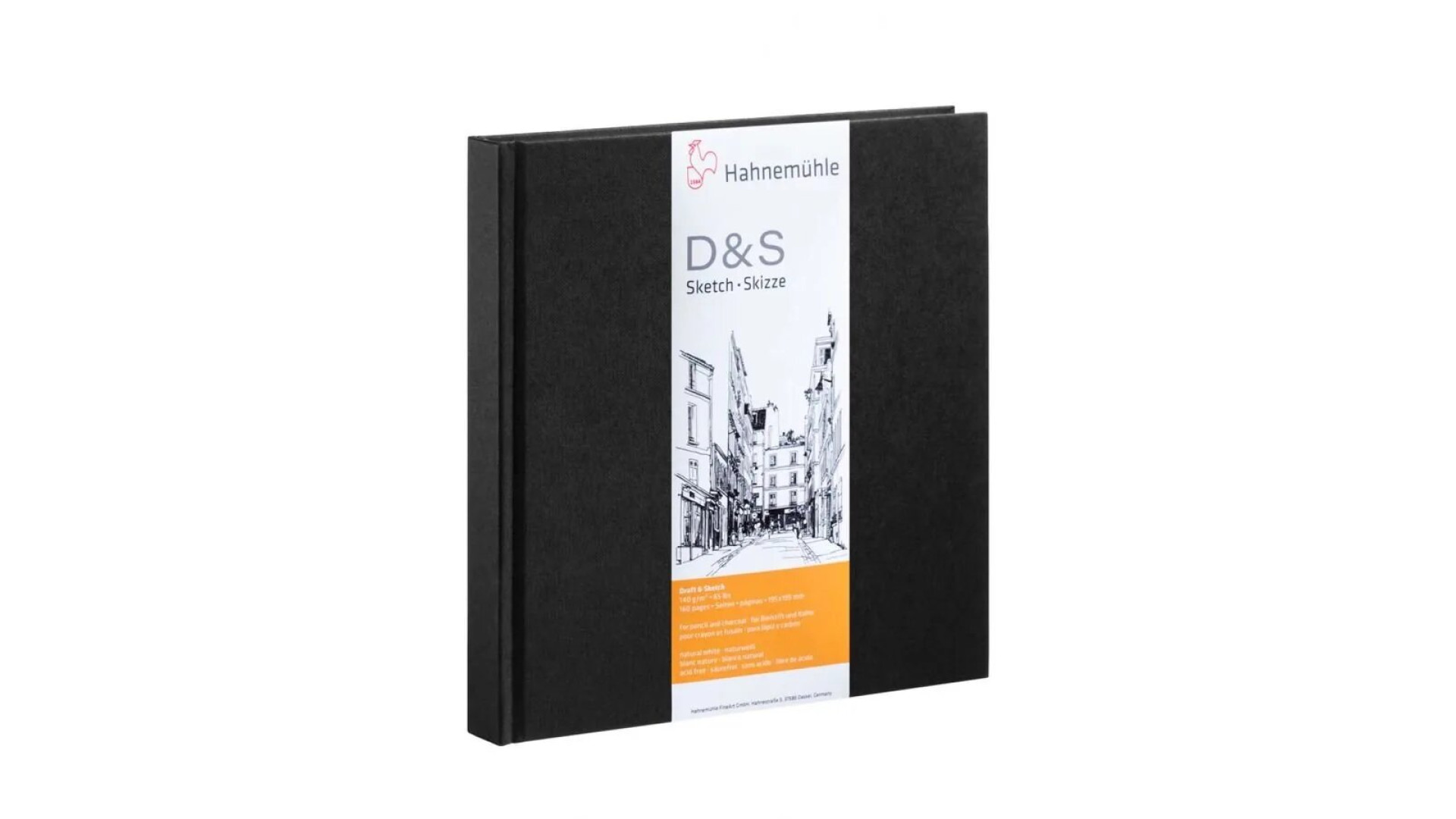 Hahnemuehle Sketchbook D&S 19,5x19,5 cm 140g 80 sheets, black