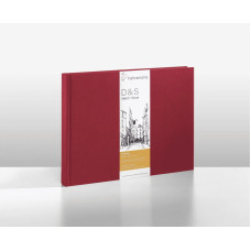 Hahnemuehle Sketchbook D&S A5 140g 80 sheets, red landscape format