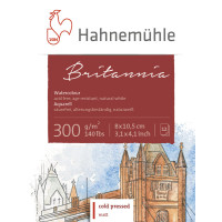 Hahnemuehle Britannia Blok akwarelowy 8 × 10,5 cm 300 g/m² 12 arkuszy CP