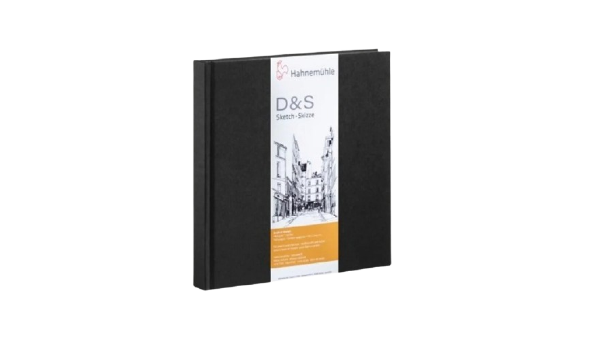 Hahnemuehle Sketchbook D&S 25x25 cm 140g 80 sheets, black