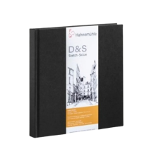 Hahnemuehle Sketchbook D&S 25x25 cm 140g 80 sheets, black