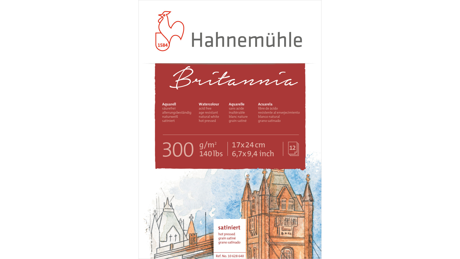 Hahnemuehle Blok BRITANNIA WC 17x24 cm 300g 12k HP