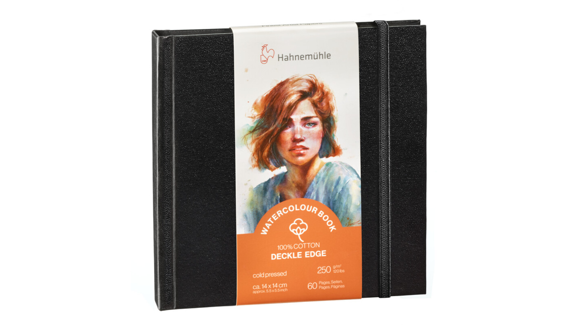 Hahnemuehle Watercolour Book Deckle Edge 14x14 cm 250g 30 sheets 100% cotton