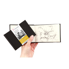 Hahnemuehle Sketchbook D&S 9x12,5 cm 140g 30 sheets, black landscape format