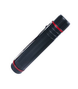 Plastic Tube 50–90 cm, d 10 cm, Black with Shoulder Strap