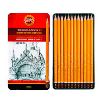 Koh–I–Noor Graphite Pencil 1502/II Art 8B–2H Set of 12 pcs.