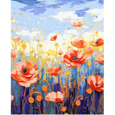 Paint by Numbers Poppies NIKI4 40 × 50 cm DIY Painting Kit