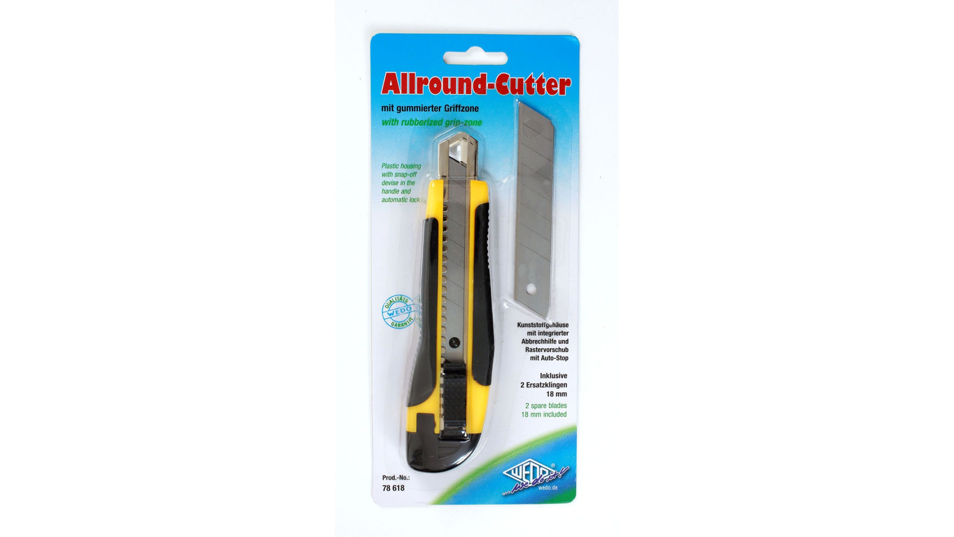 Professional Knife 18 mm + 2 Spare Blades