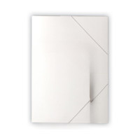 Leniar White Elastic Folder A3