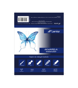 Leniar Blok akwarelowy 14x14 cm 10ark 300g Leniar Blok akwarelowy 14x14 cm 10ark 300g