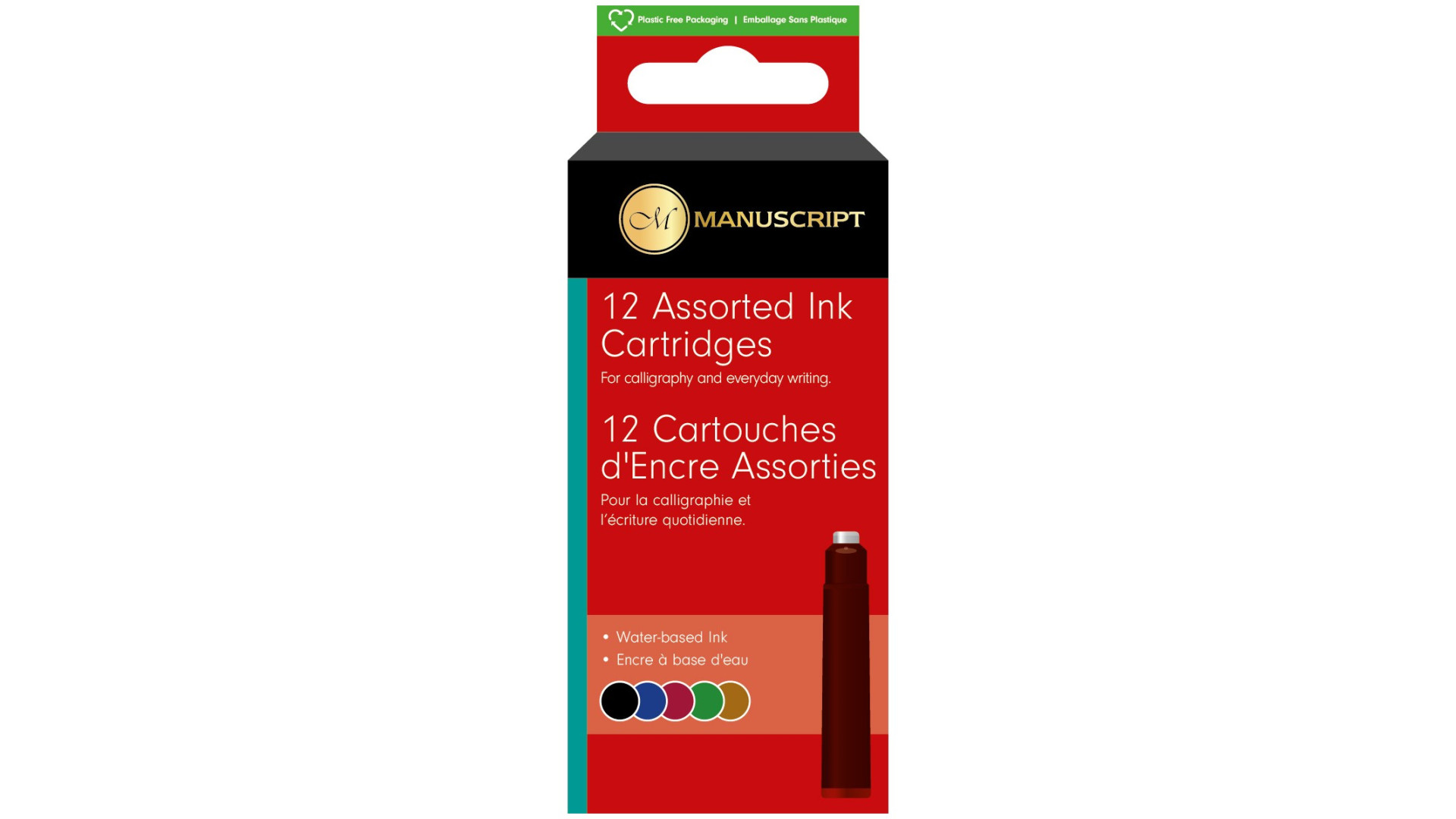 Manuscript Naboje z atramentem do pióra Mix 5 kolorów 12 szt.